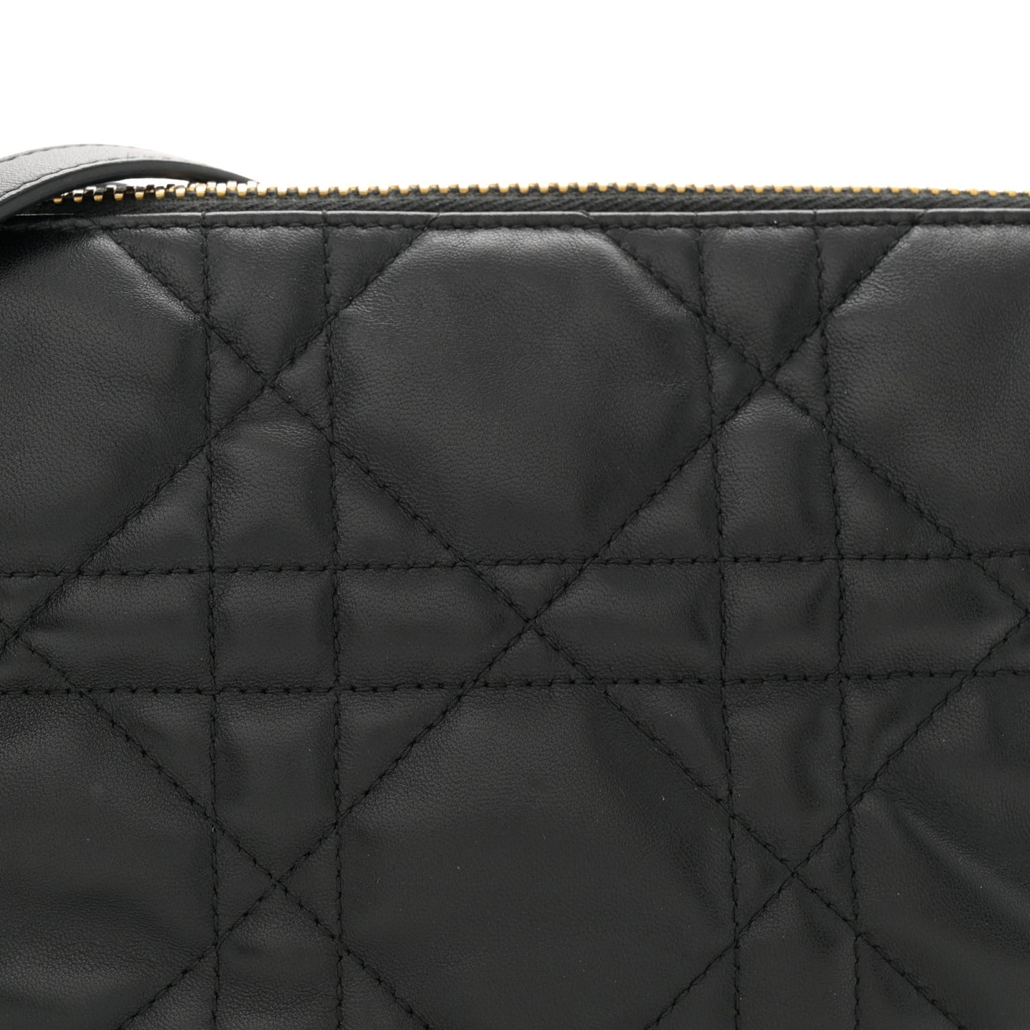 Lambskin Cannage Small Dior Vibe Hobo Bag Black
