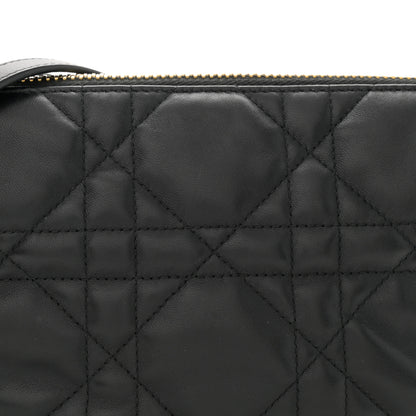 Christian Dior Lambskin Cannage Small Dior Vibe Hobo Bag Black 7 of 10