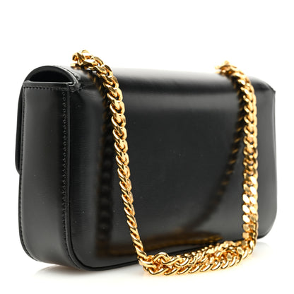 Celine Shiny Calfskin Triomphe Chain Shoulder Bag Black 3 of 9