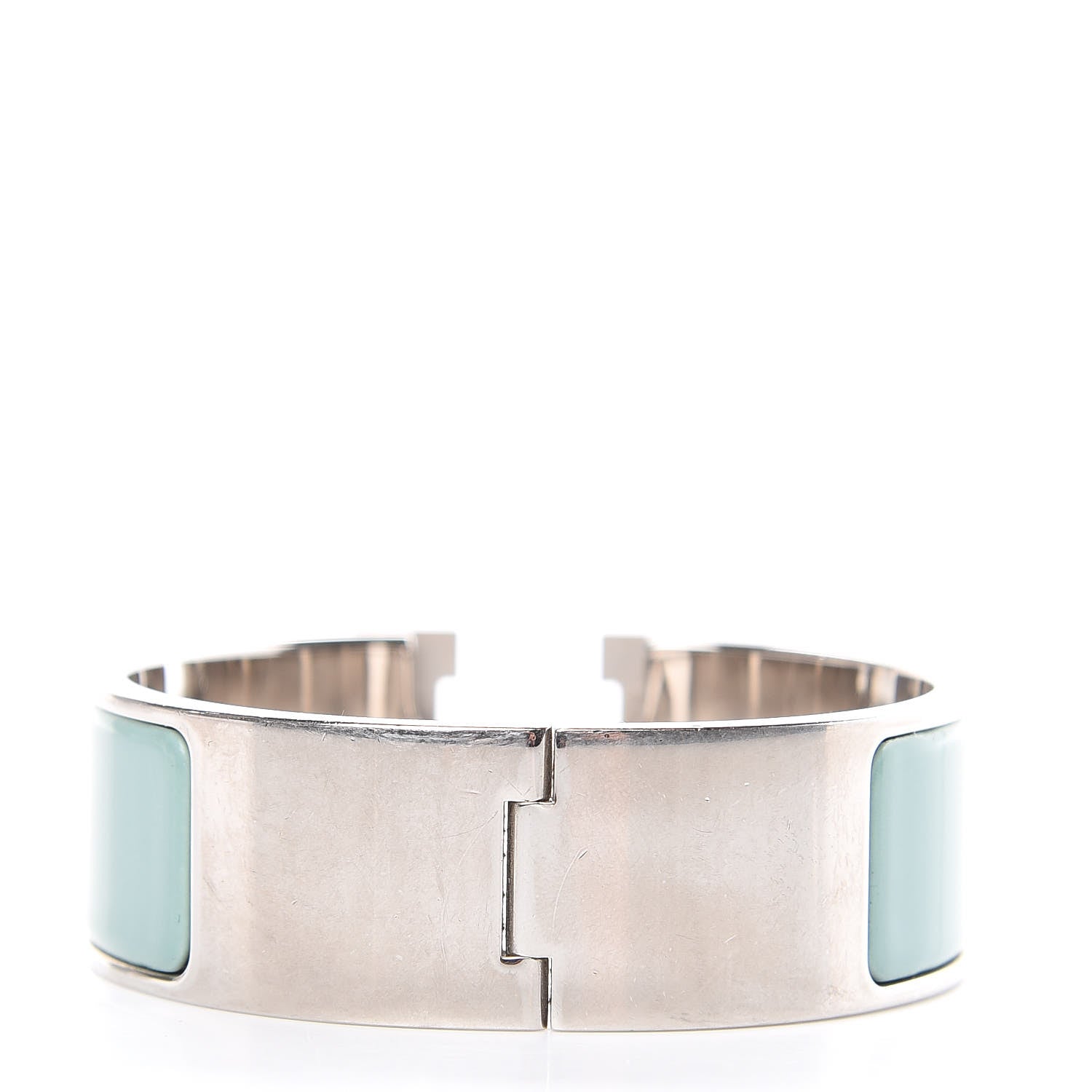 Hermes Enamel Wide Clic Clac H Bracelet PM Lagoon 3 of 5