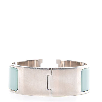 Hermes Enamel Wide Clic Clac H Bracelet PM Lagoon 3 of 5