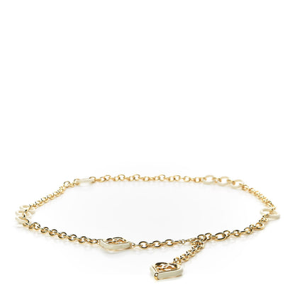 Chanel Enamel CC Fancy Chain Belt 80 Golden White 1 of 4