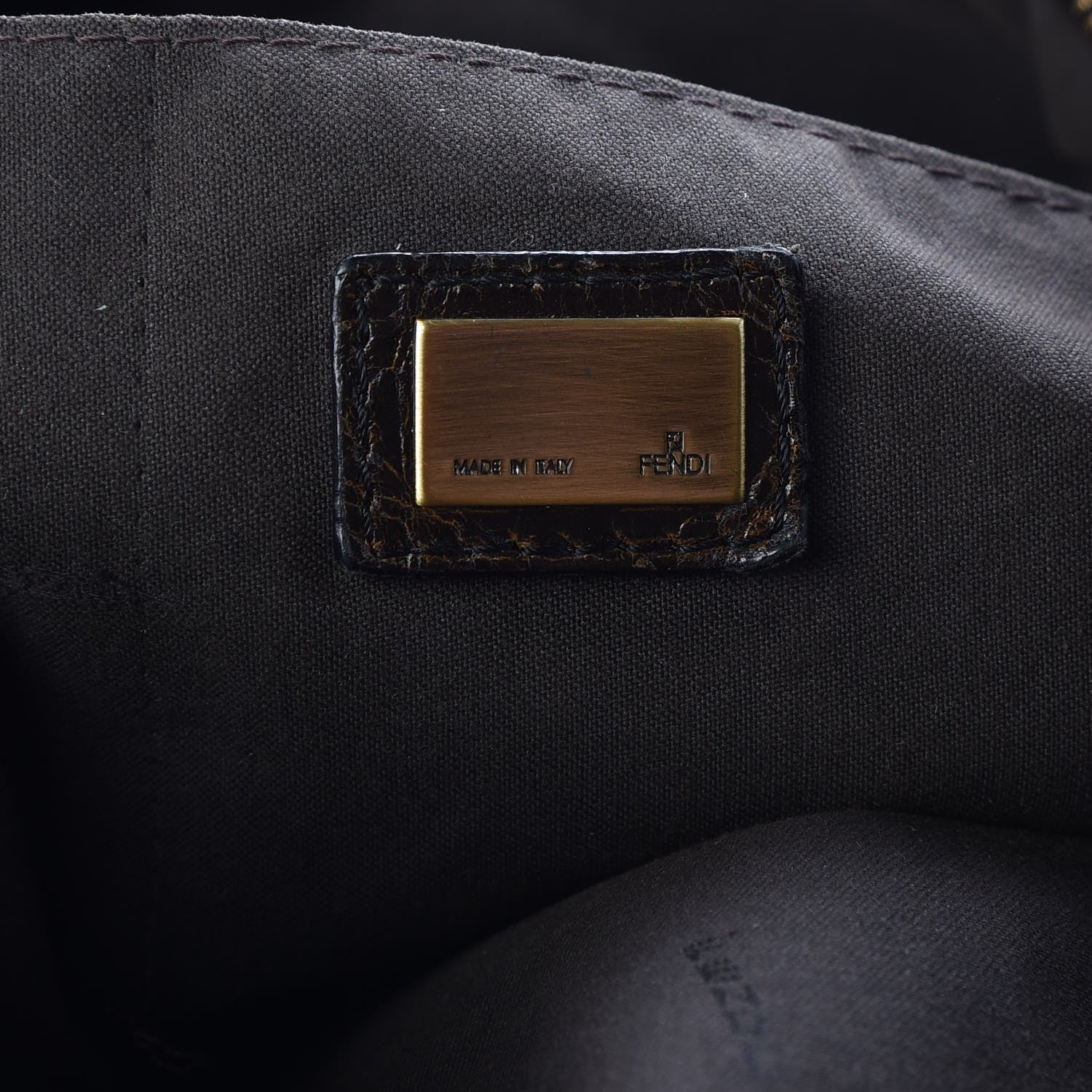 Fendi Zucca B Buckle Hobo Tobacco Castagna 6 of 11