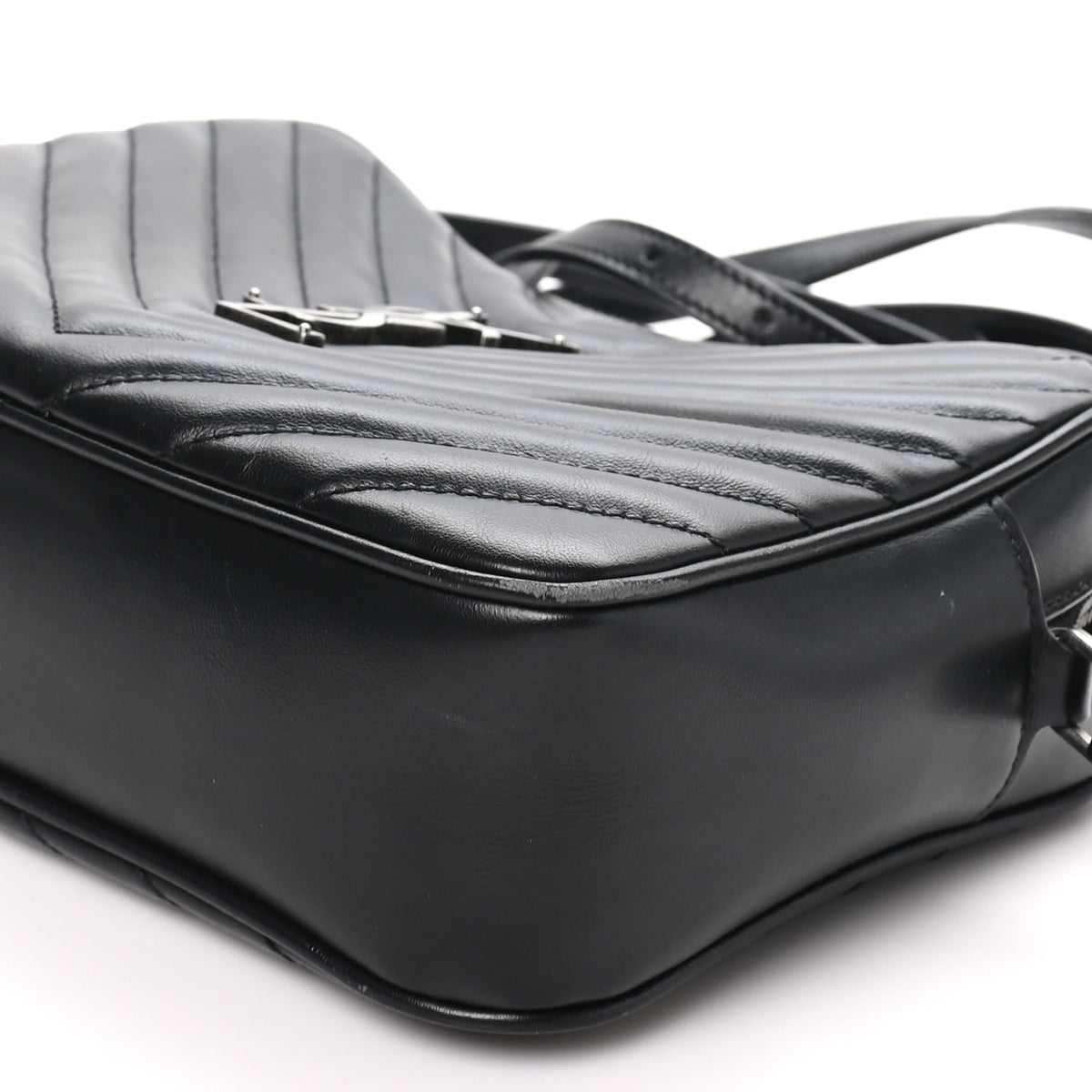 Calfskin Matelasse Monogram Lou Camera Bag Black