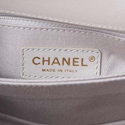 Chanel Calfskin Chevron Quilted Mini Coco Handle Flap Rose Pale 6 of 11