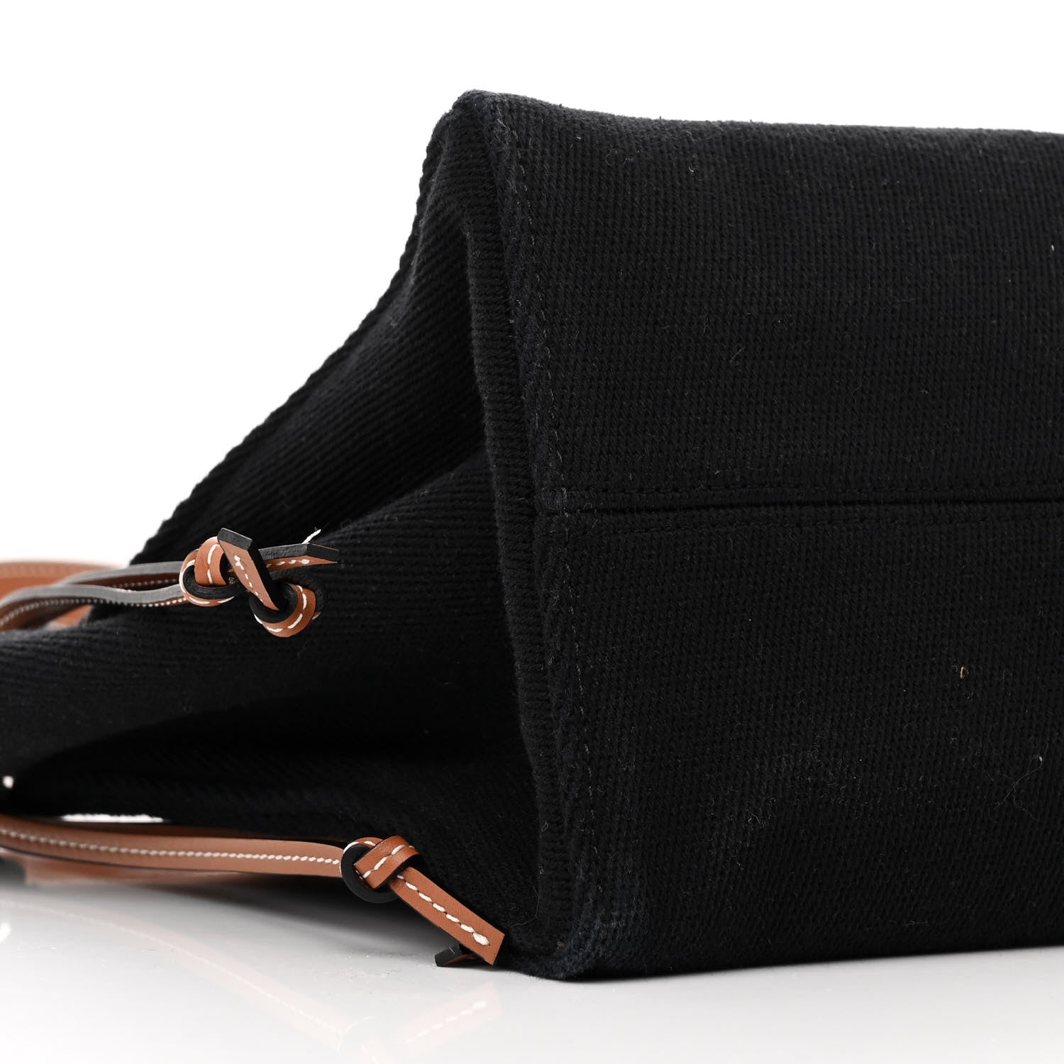 Loewe Canvas Calfskin Small Cushion Tote Black Tan 8 of 11