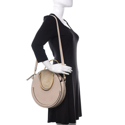Chloe Calfskin Suede Medium Pixie Bag Abstract White 2 of 12