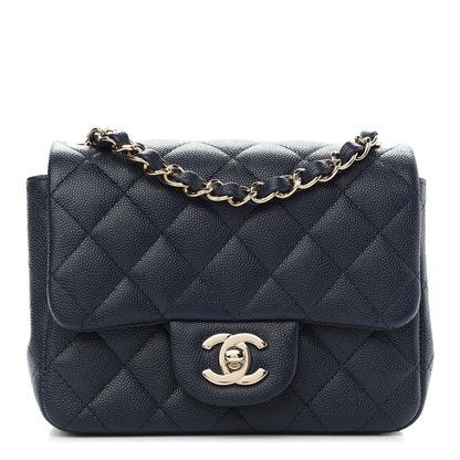 Chanel Caviar Quilted Mini Square Flap Navy 1 of 8
