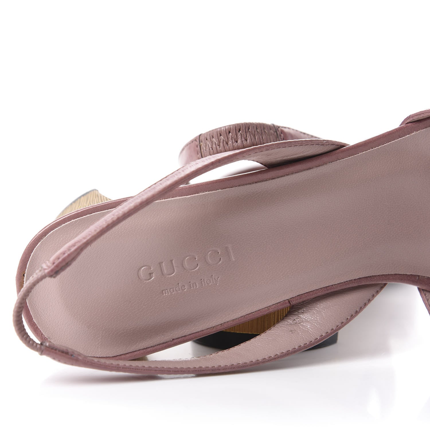 Gucci Eel Arielle Round Toe Pumps 36.5 Rose Bud 8 of 11