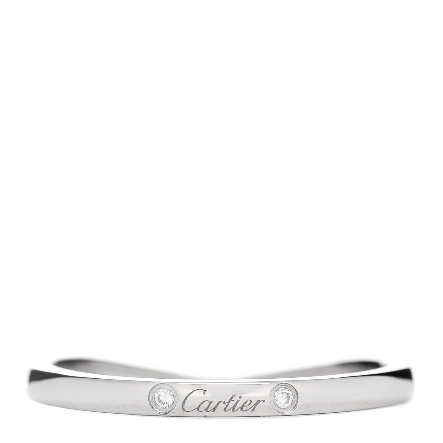 Platinum 3 Diamond Ballerine Wedding Band Ring 59 8.75