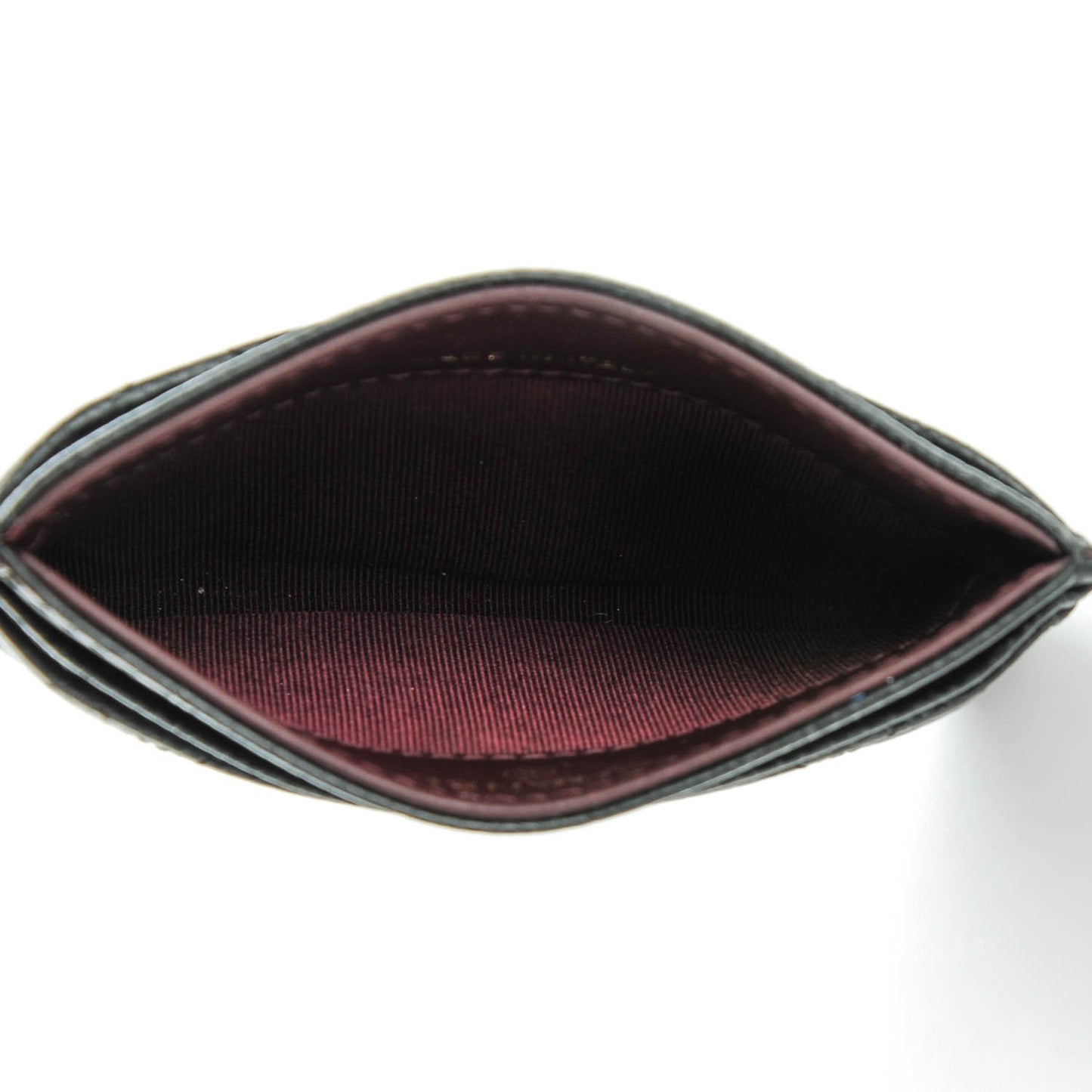 Caviar Quilted Card Holder Black