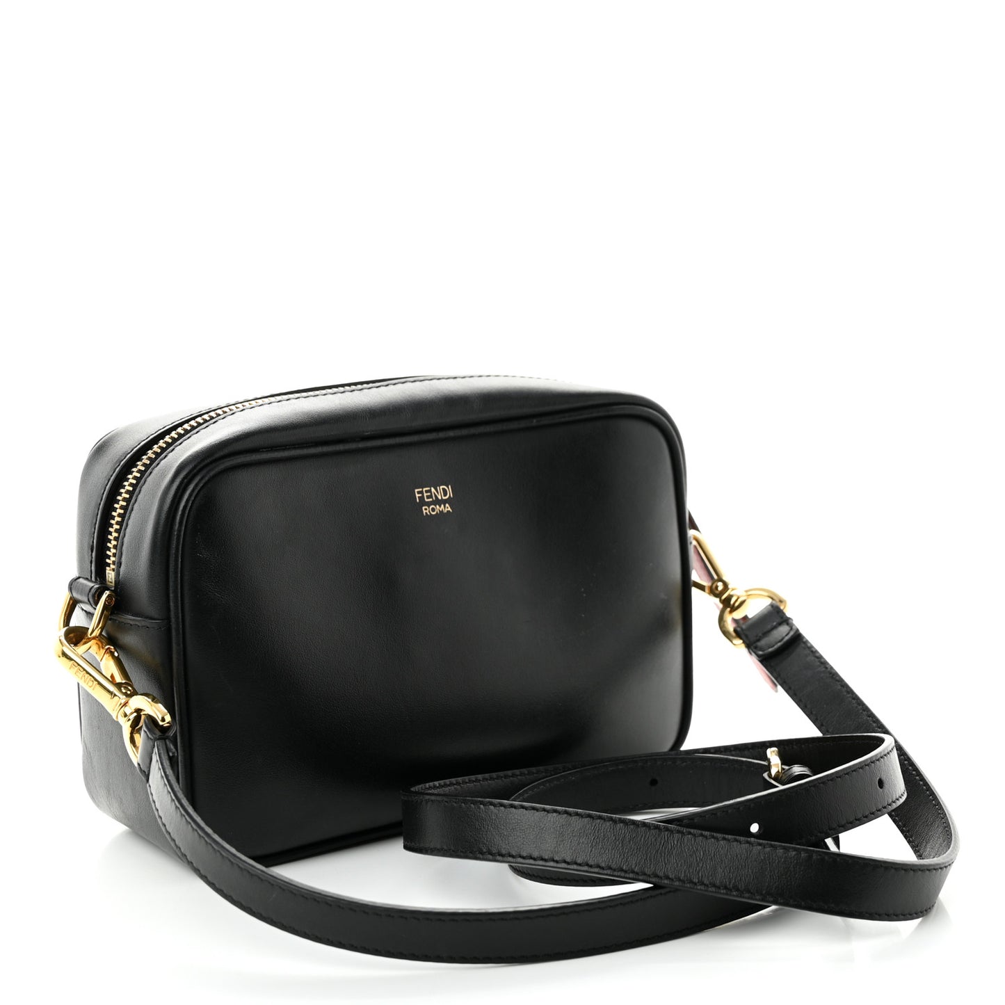 Vitello Century Bi-Color FF 1974 Embossed Mini Camera Case Maya Black