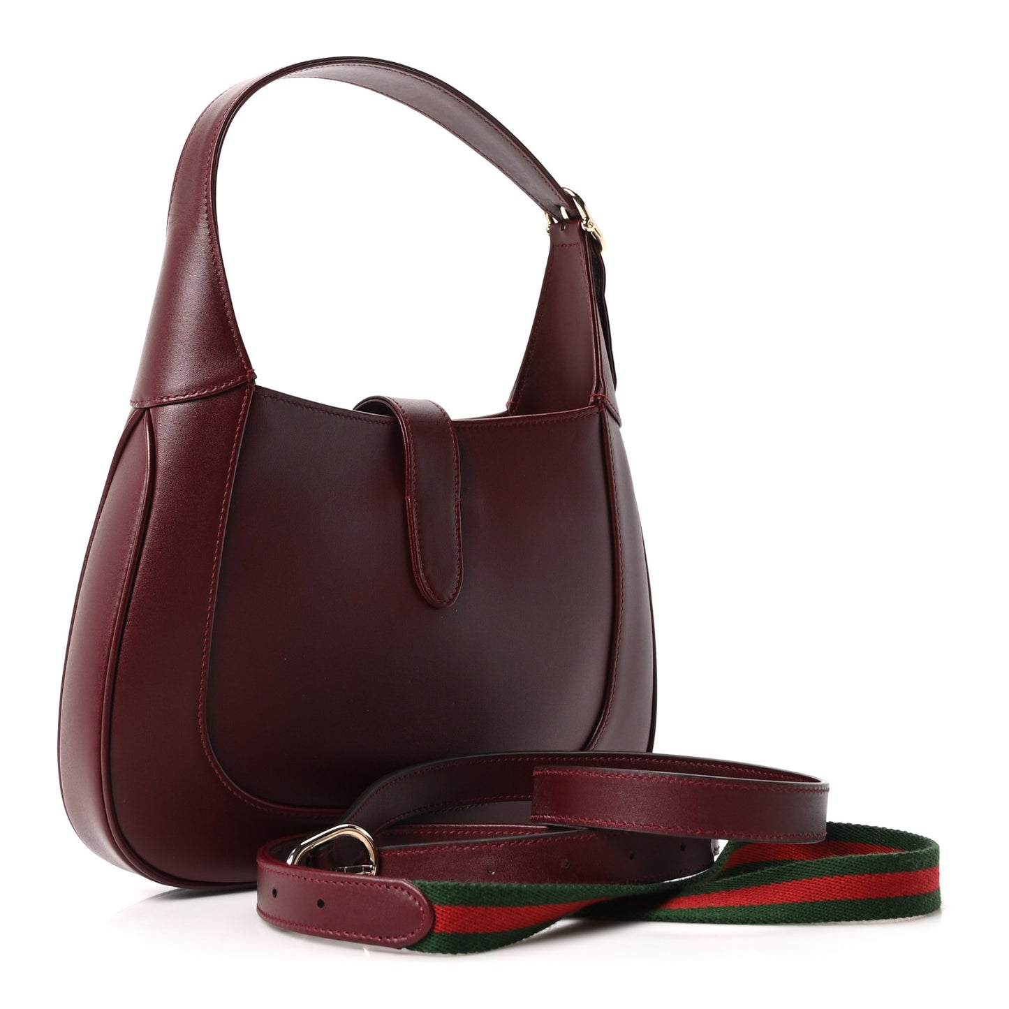 Ancora Calfskin Medium Jackie Shoulder Bag Rosso