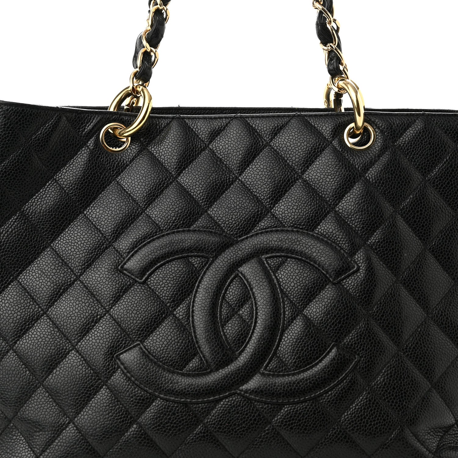 Chanel Caviar Quilted Grand Shopping Tote GST Black 8 of 10