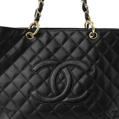 Chanel Caviar Quilted Grand Shopping Tote GST Black 8 of 10