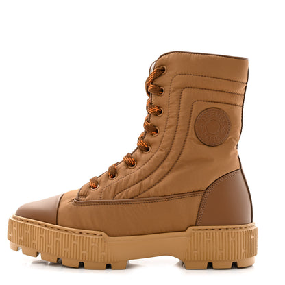 Hermes Calfskin Parachute Fresh Ankle Boots 37 Brun Amourette 1 of 9