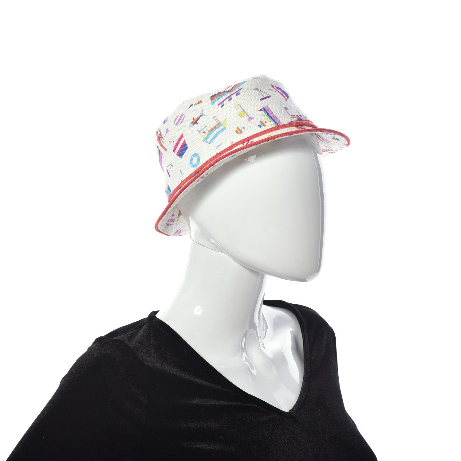 Hermes Canvas Petit Chalutier Bucket Hat 52 Grenadine 3 of 7