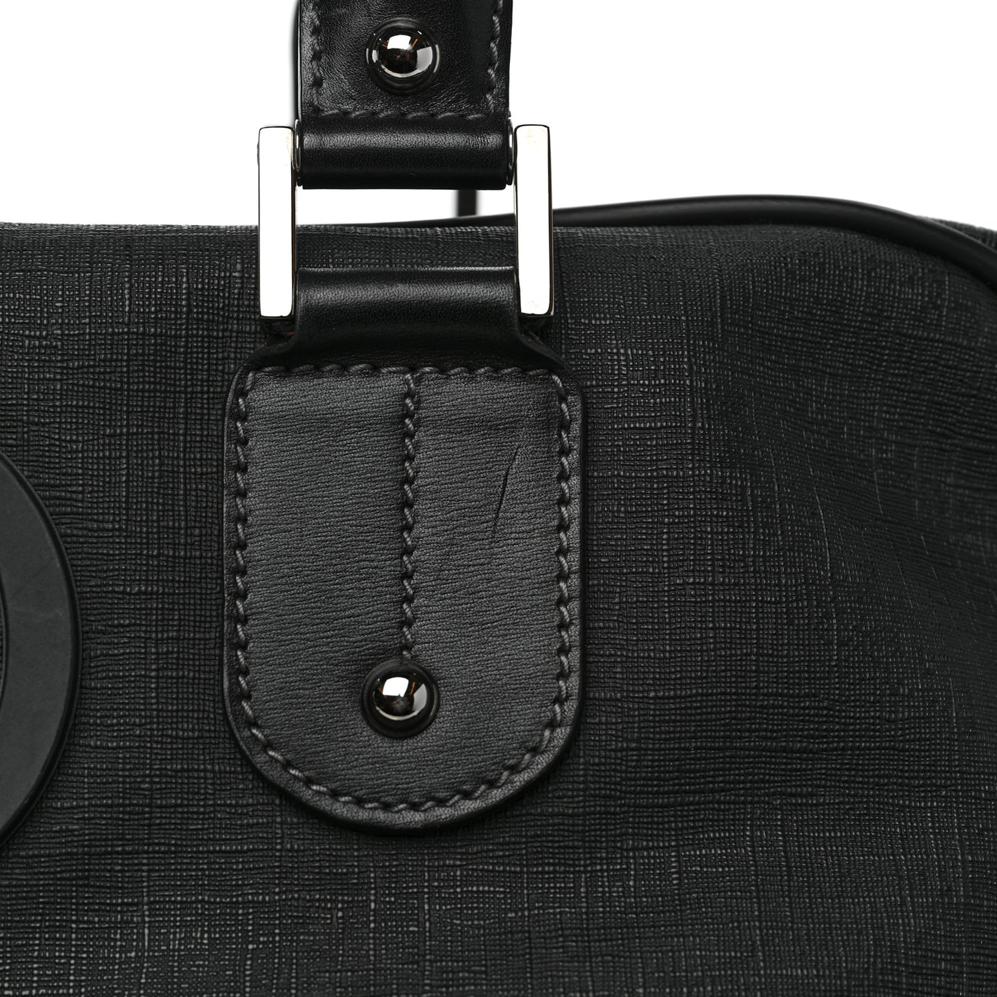 Coated Canvas Interlocking G Duffle Bag Black