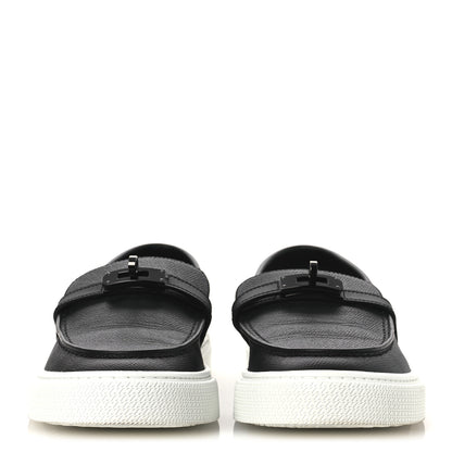 Hermes Calfskin Game Slip On Sneakers 39.5 Black 3 of 10