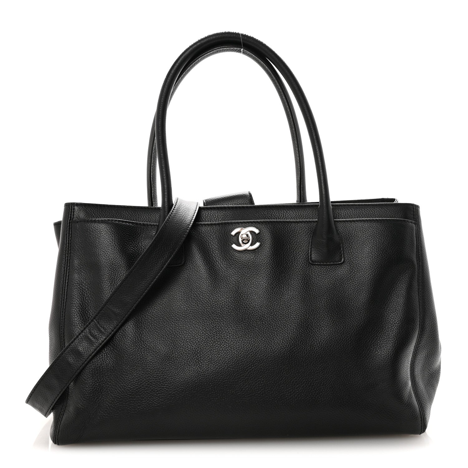 Chanel Calfskin Cerf Executive Shopper Tote Black 1 of 11
