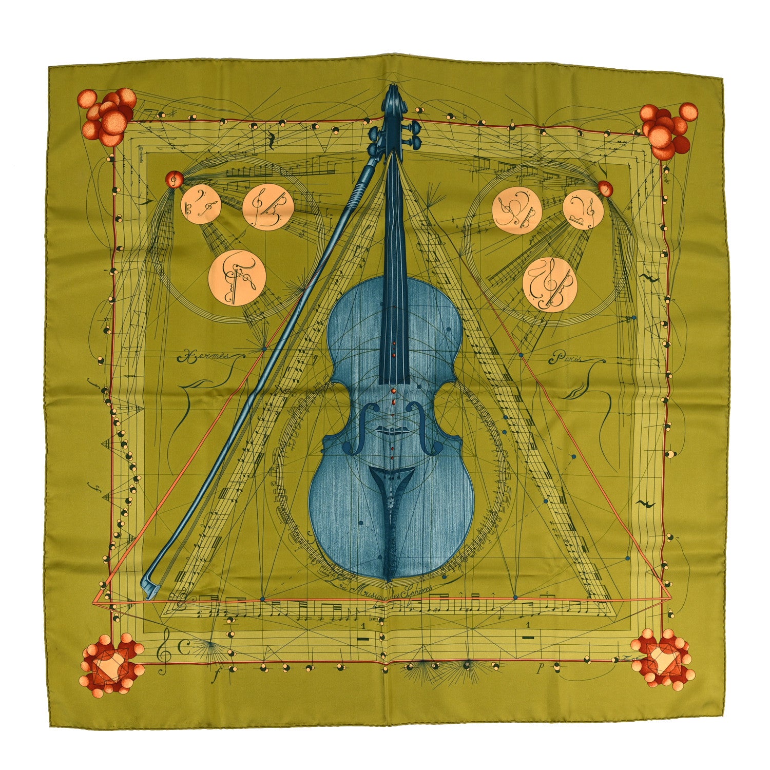 Hermes Silk La Musique des Spheres Scarf 90 1 of 6