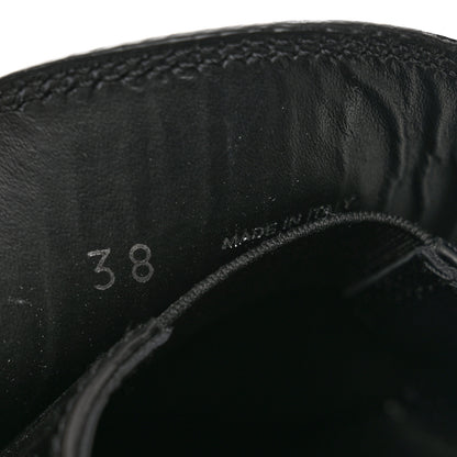 Prada Spazzolato Metal Triangle Logo 50mm Loafers 38 Black 8 of 8