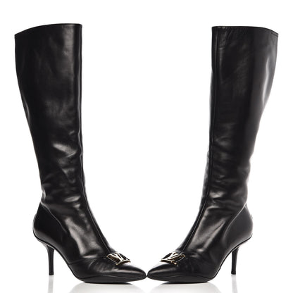 Louis Vuitton Calfskin LV High Boots 39 Black 5 of 11