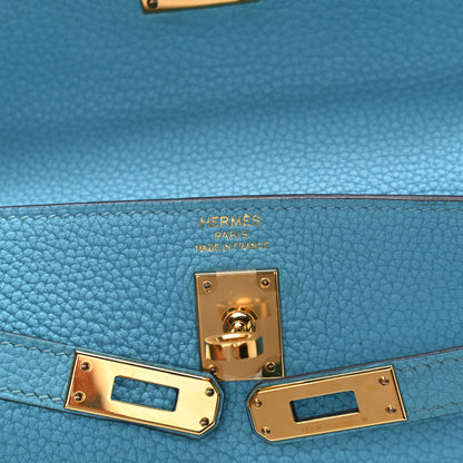 Hermes Togo Kelly Retourne 25 Bleu Du Nord 6 of 10