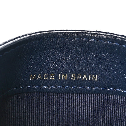 Chanel Caviar Quilted Crystal Card Holder Blue 6 of 12