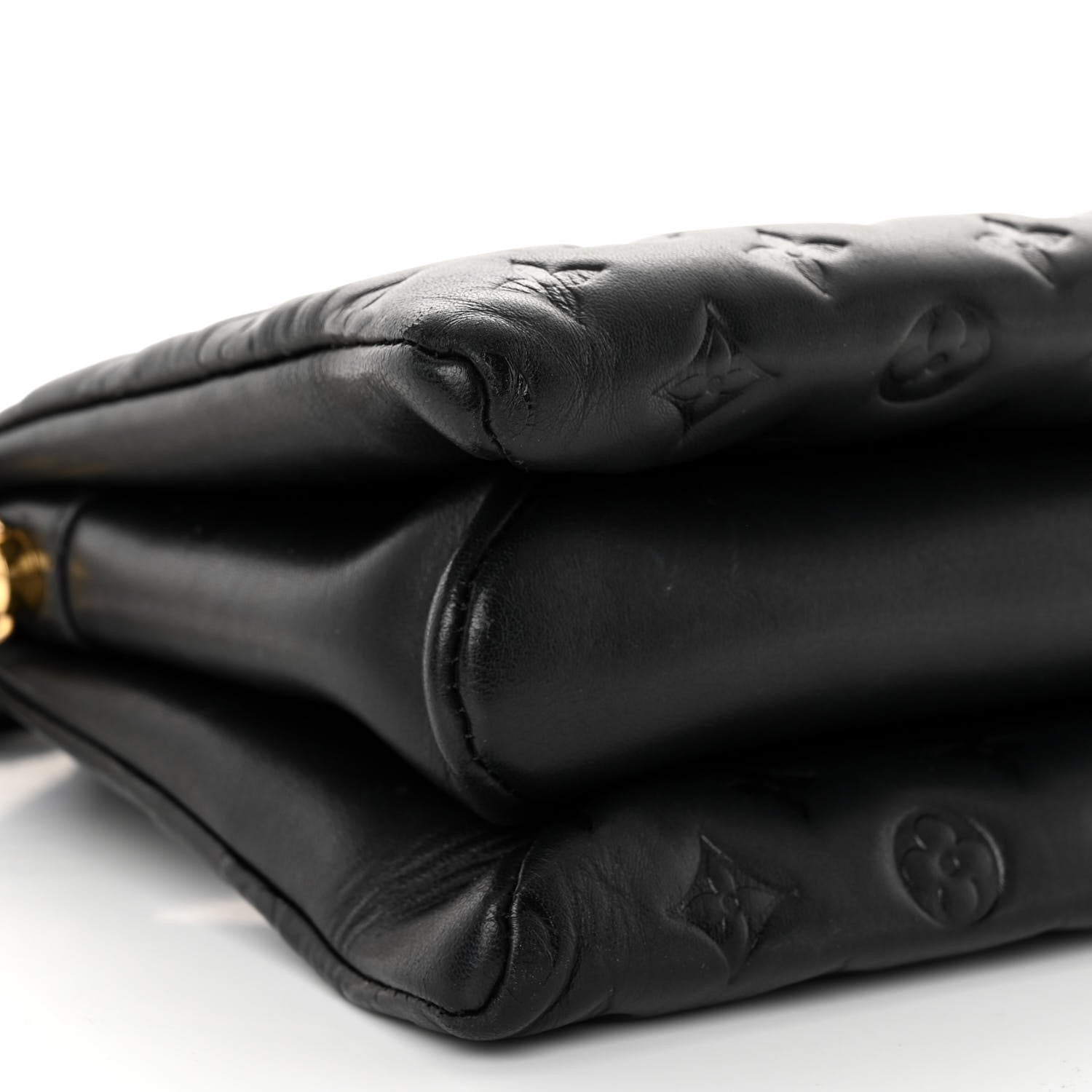 Louis Vuitton Lambskin Embossed Monogram Coussin PM Black 11 of 13