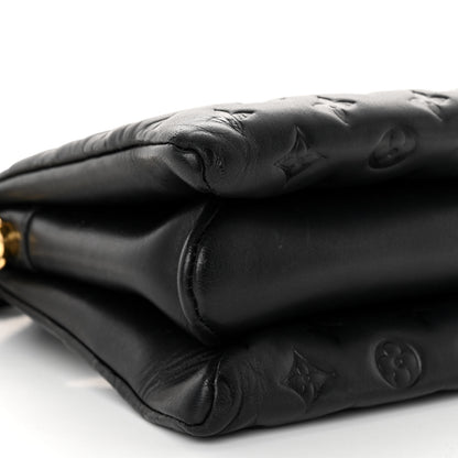 Louis Vuitton Lambskin Embossed Monogram Coussin PM Black 11 of 13