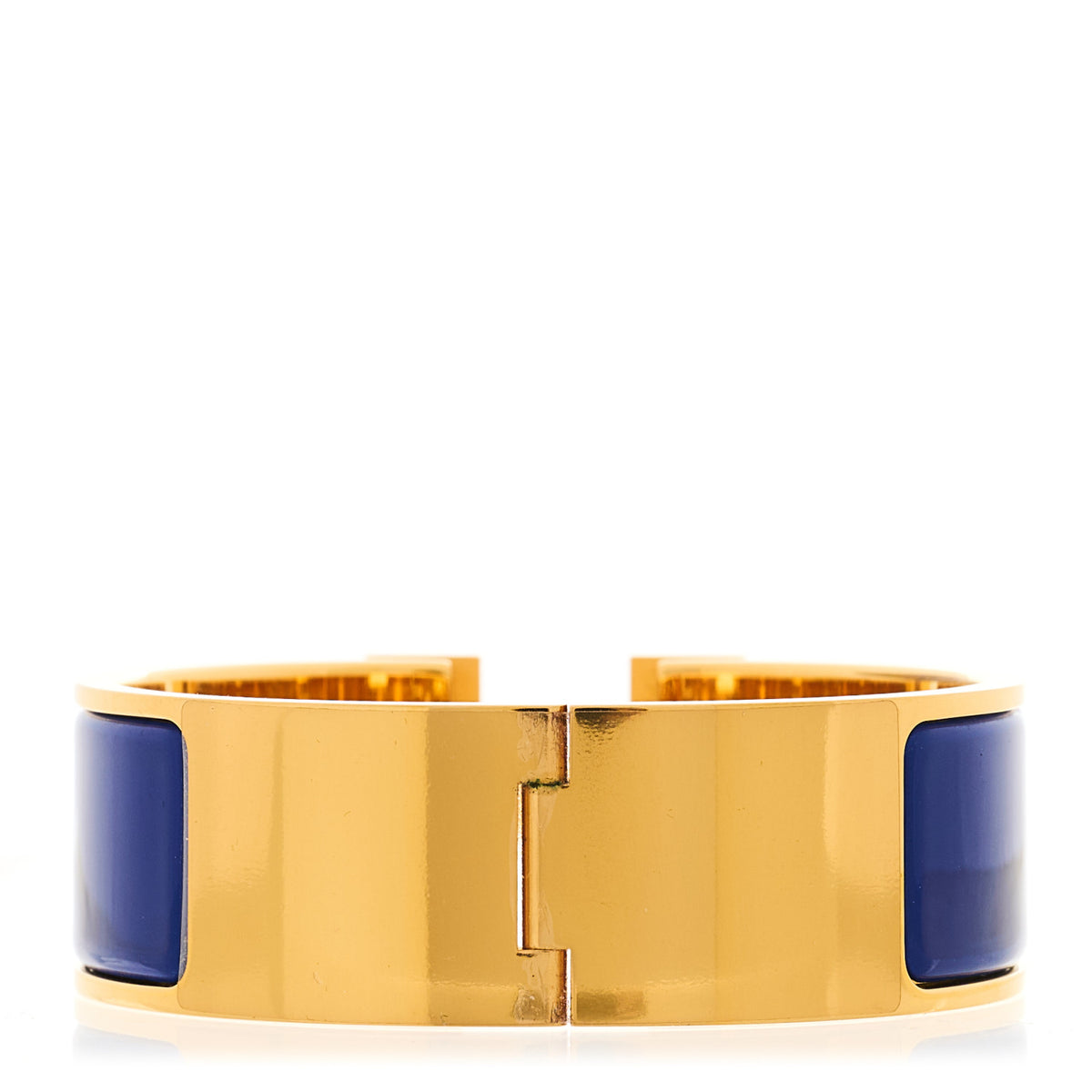 Hermes Enamel Wide Clic Clac H Bracelet PM Bleu Royal 3 of 5