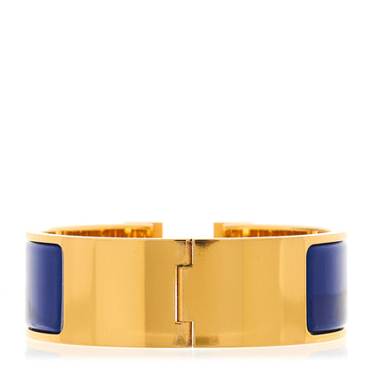 Hermes Enamel Wide Clic Clac H Bracelet PM Bleu Royal 3 of 5