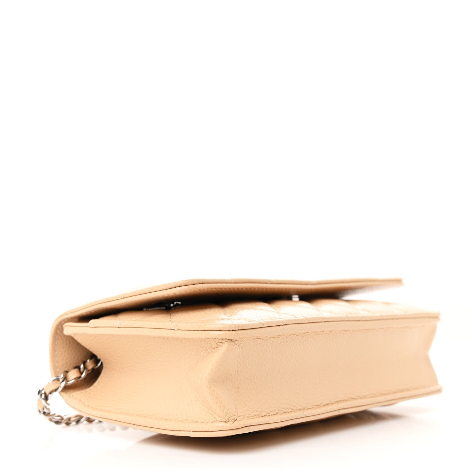 Chanel Caviar Quilted Wallet on Chain WOC Beige 4 of 12