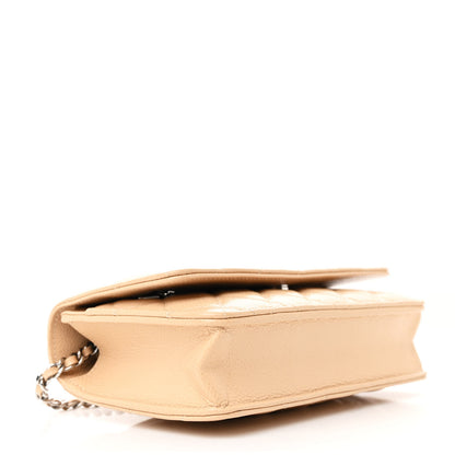 Chanel Caviar Quilted Wallet on Chain WOC Beige 4 of 12