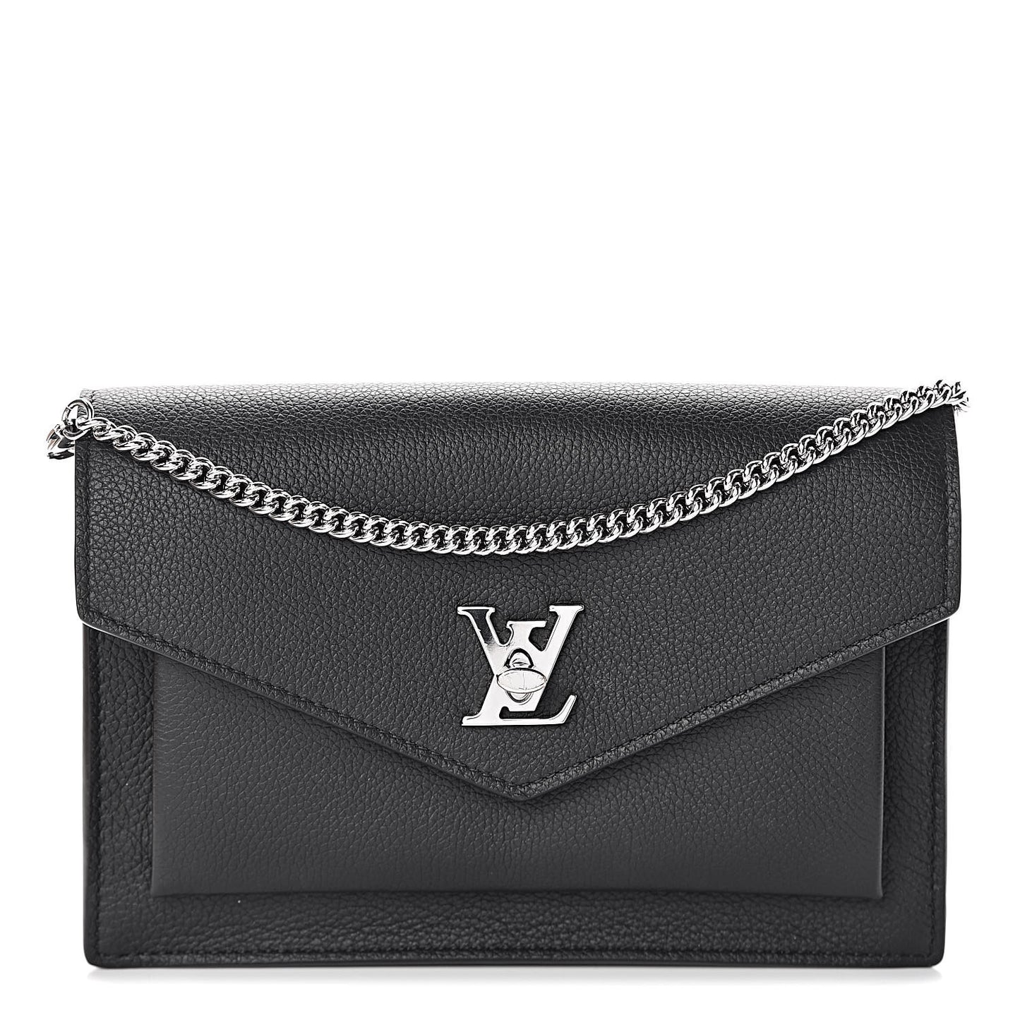 Soft Calfskin My Lockme Chain Pochette Black