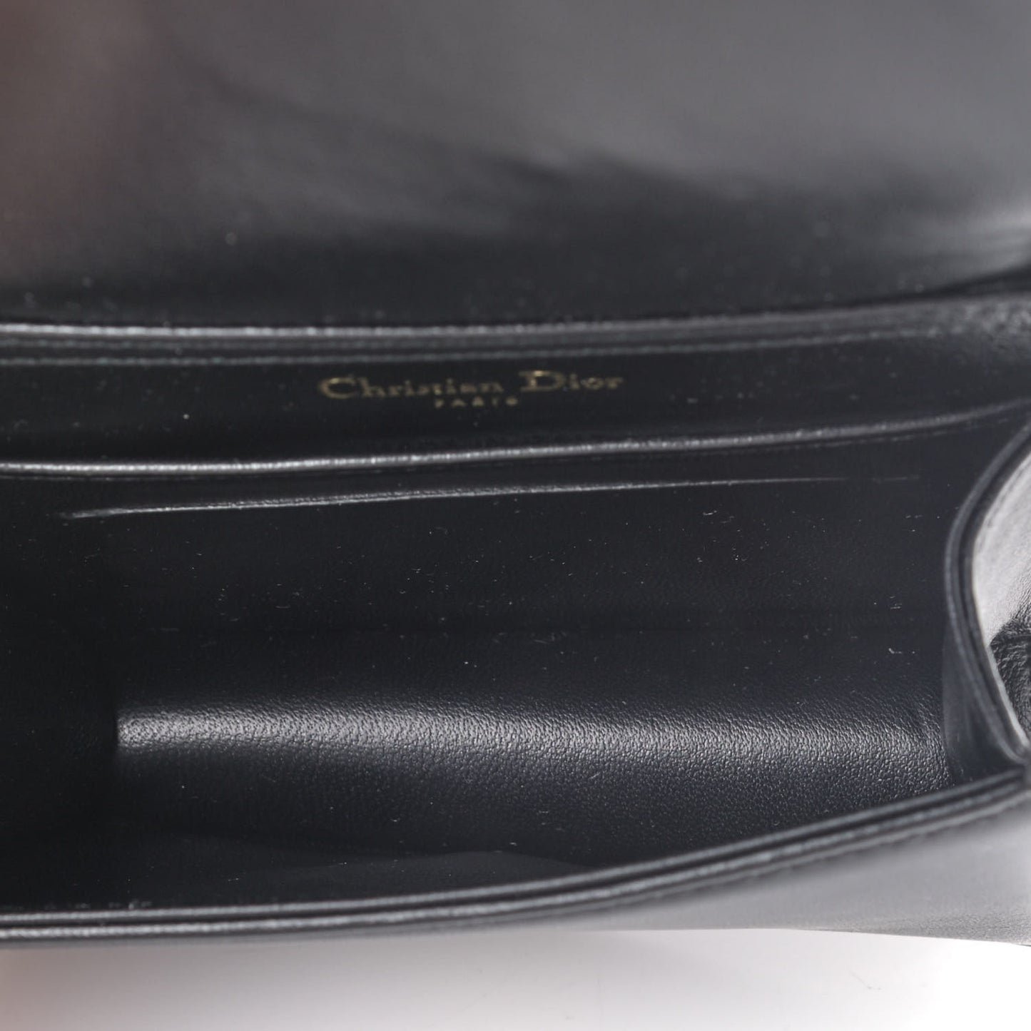 Lambskin Studded Micro Diorama Flap Bag Black