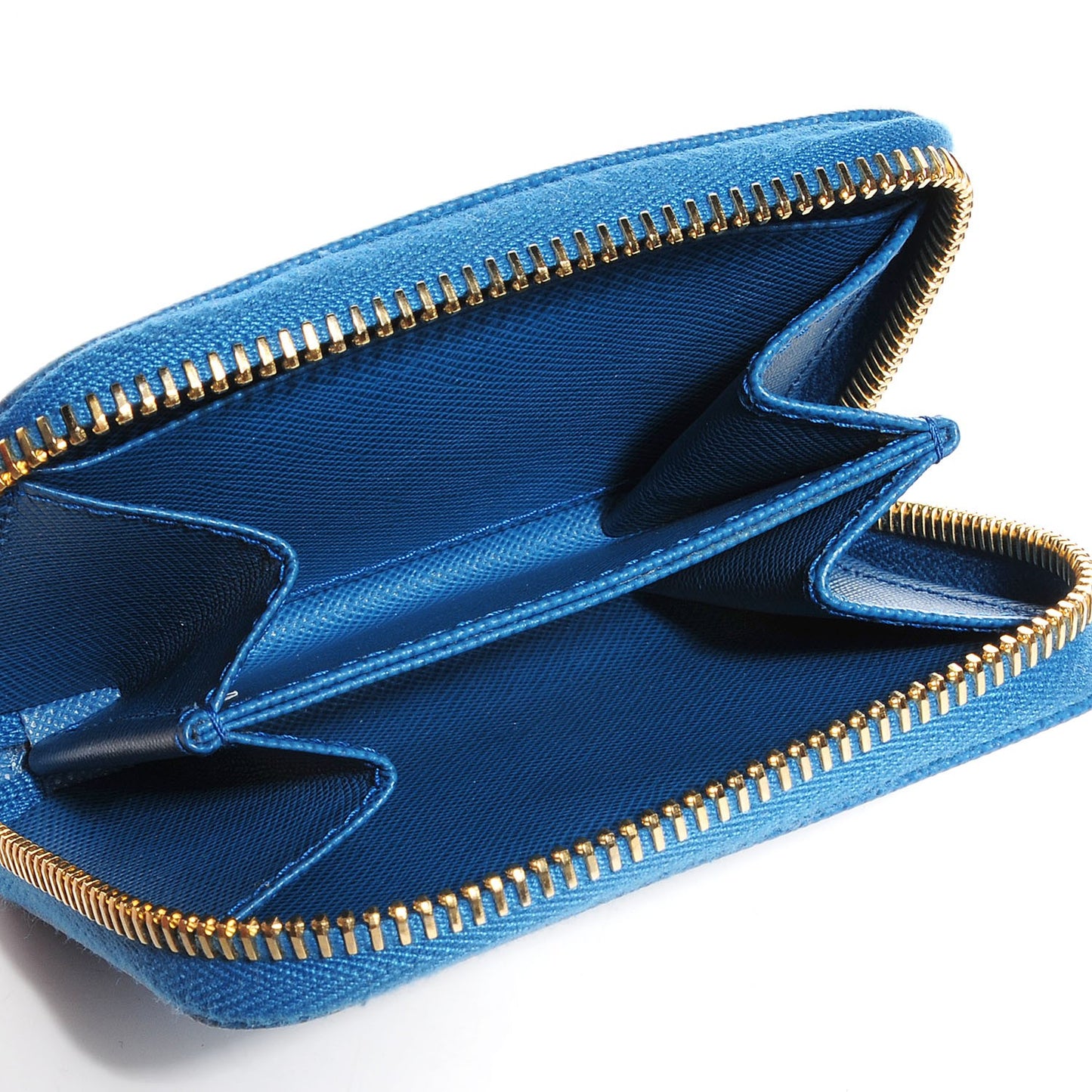 Saffiano Metal Coin Purse Cobalto