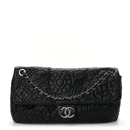 Chanel Vinyl Graphic Edge Flap Black 1 of 10