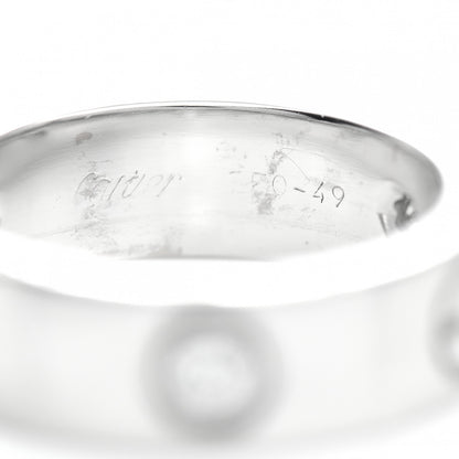 Cartier 18K White Gold 3 Diamond 5.5mm LOVE Ring 49 4.75 4 of 4