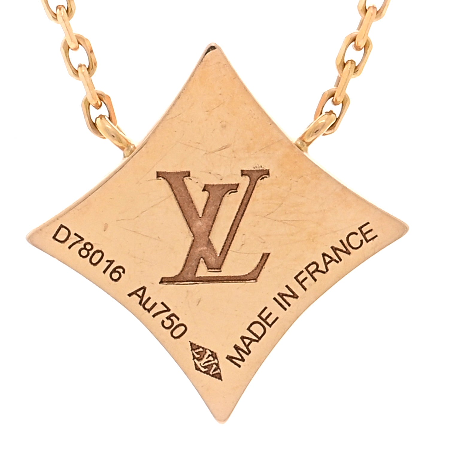 Louis Vuitton 18K Pink Gold Diamond Pink Mother of Pearl Color Blossom BB Star Pendant Necklace 4 of 5