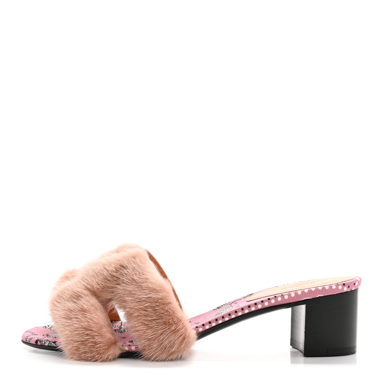 Hermes Mink Fur Oasis Sandals 36 Granit Pink 1 of 10