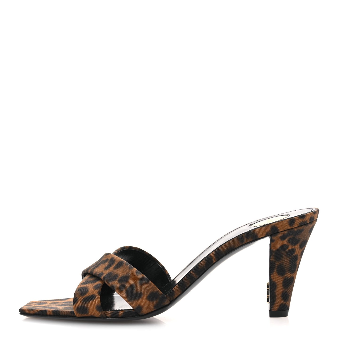 Grossgrain Leopard Print Jill Mules 37.5 Brown