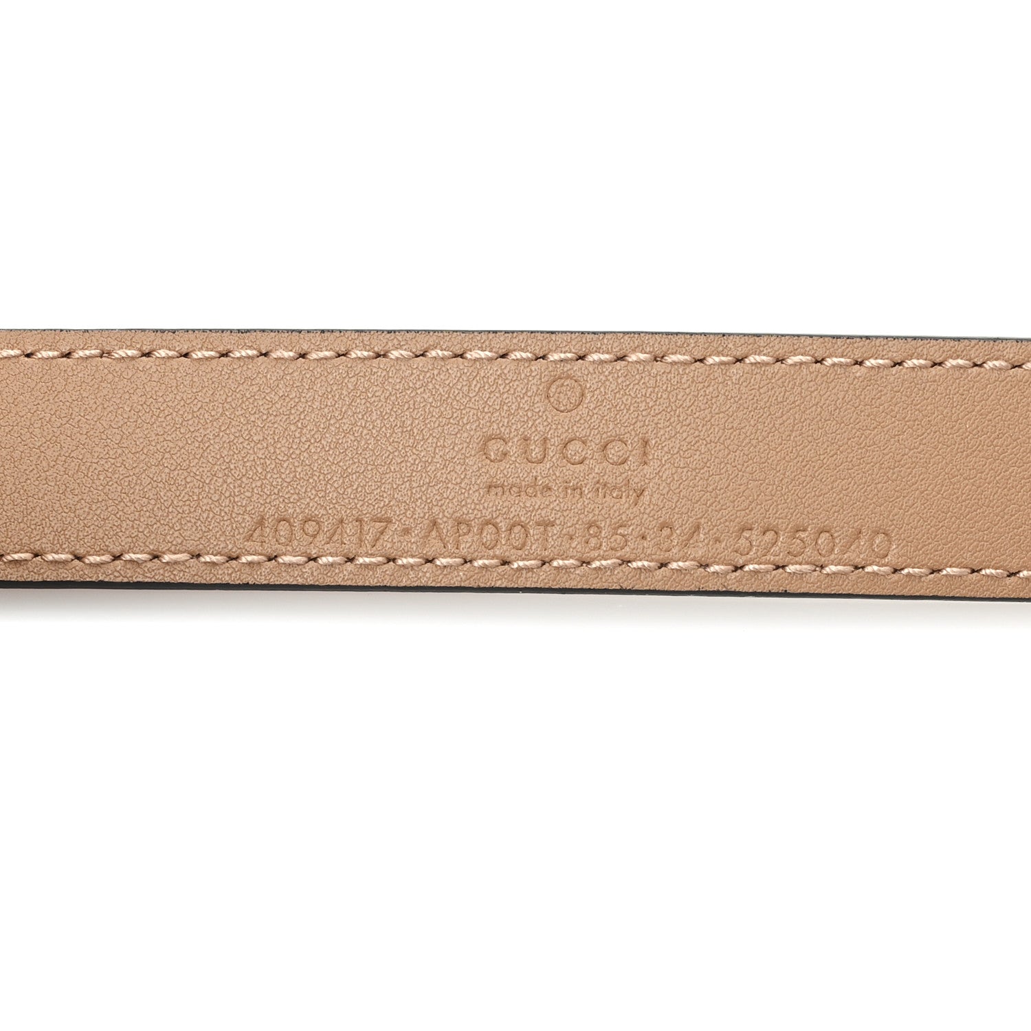 Gucci Calfskin Double G 20mm Belt 85 34 Natural Tan 3 of 4