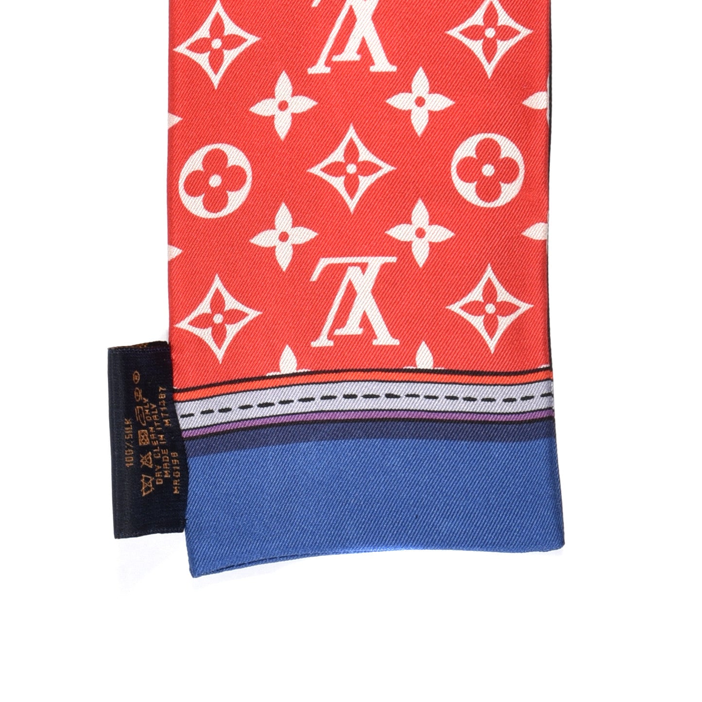 Silk Monogram Superstition Bandeau Black