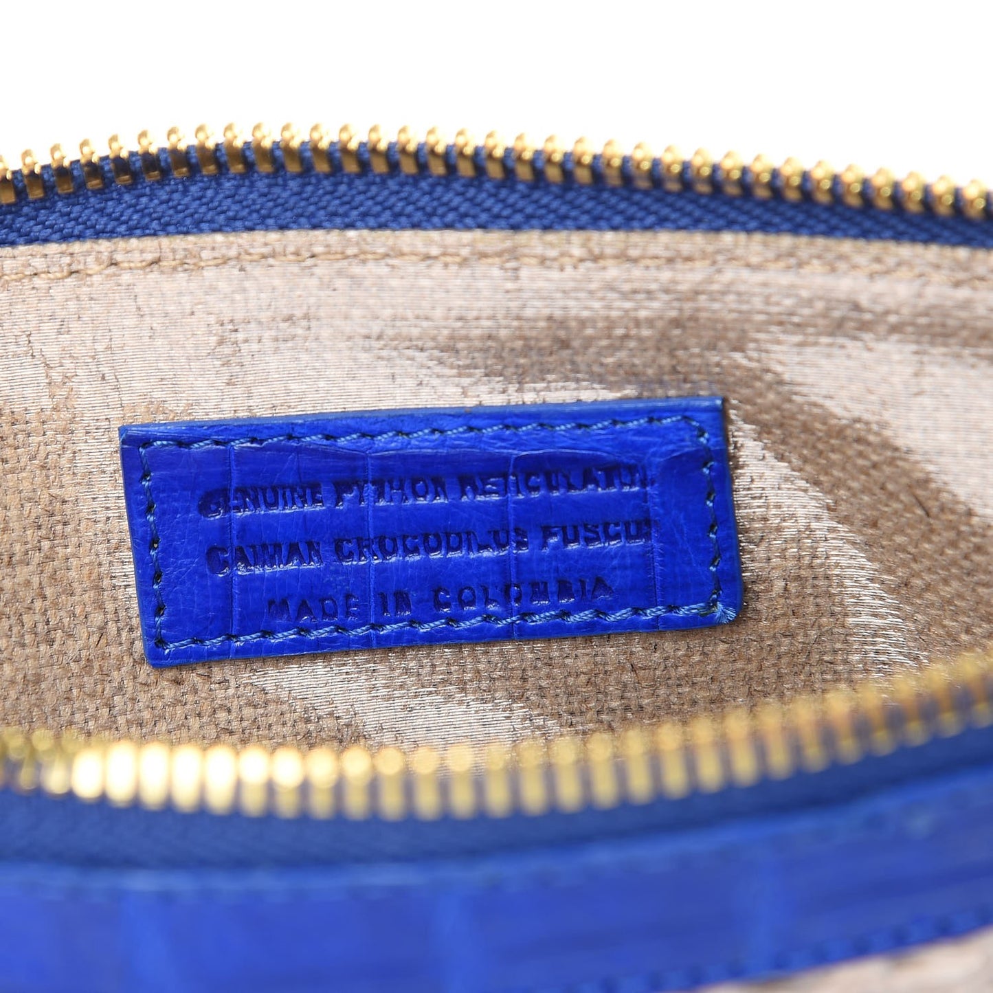 Python Crocodile Small Erica Shopper Tote Cobalt