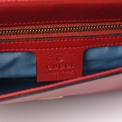 Gucci Calfskin Diagonal GG Medium Thiara Double Envelope Shoulder Bag Black Red 6 of 12