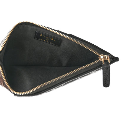 Chanel Caviar Camellia Embossed Classic Flat Wallet Pouch Black 5 of 12