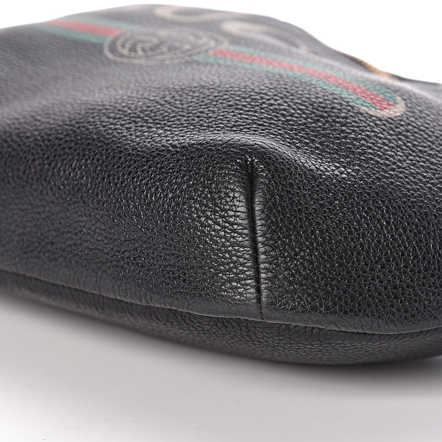 Grained Calfskin Logo Belt Bag Black