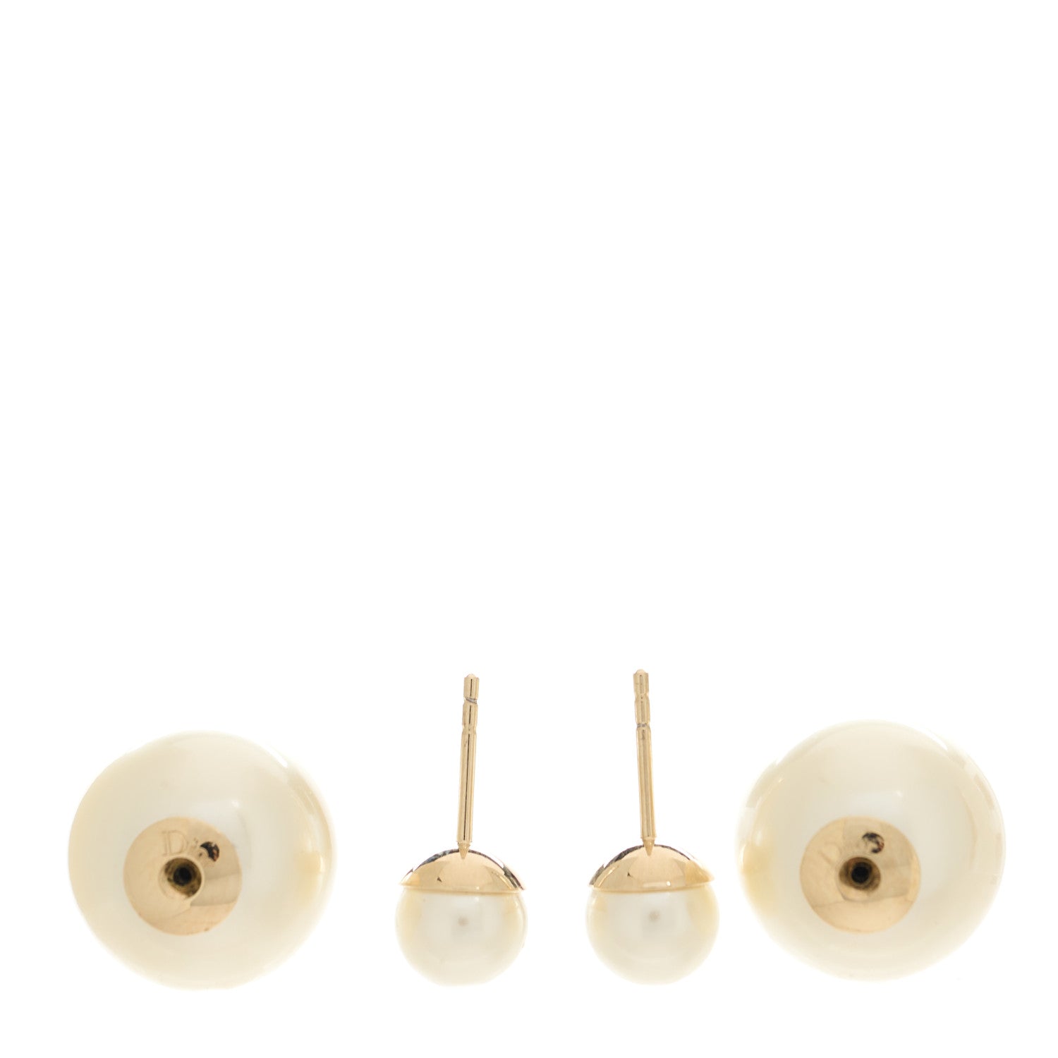 Christian Dior Pearl Mise En Dior Tribal Earrings Gold 3 of 5
